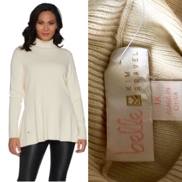 Belle by Kim Gravel Tops - 🔥4/$20🔥NWOT 1X Cream Turtleneck